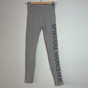 Spiritual Gangster Varsity Leggings Compression XS/S Gray